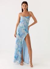 Alouette Maxi Dress - Aqua Paisley
